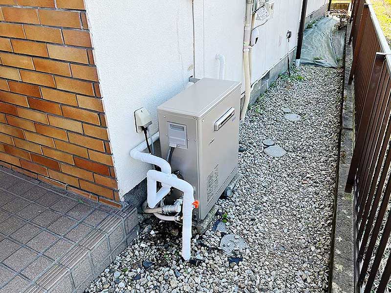 交換後のガス給湯器