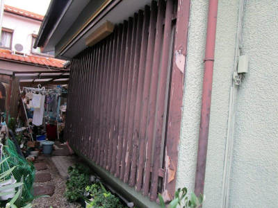 塗装前の窓格子
