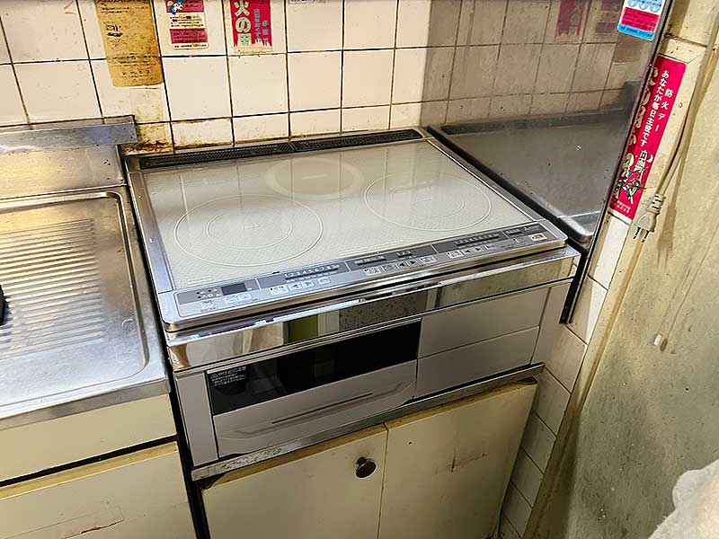 交換後のIHクッキングヒーター