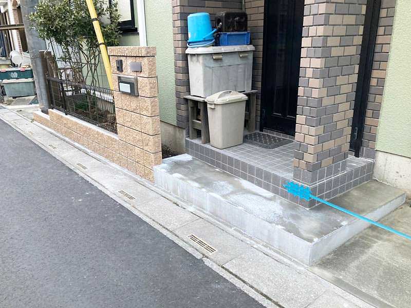 施工後の玄関
