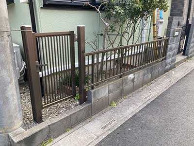 施工前のブロック塀・フェンス
