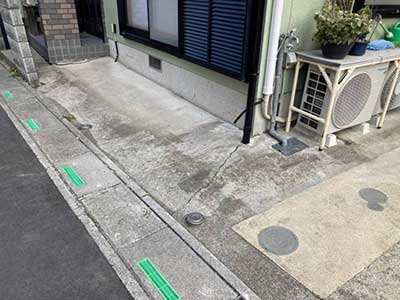 施工前の土間コンクリート