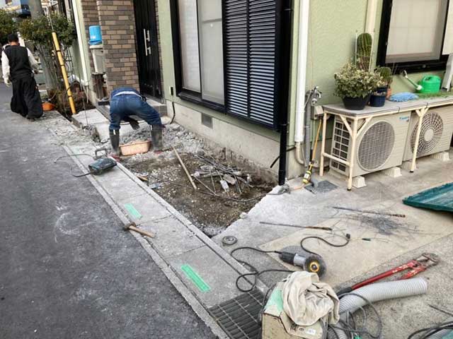 ブロック塀・土間コンクリートの解体