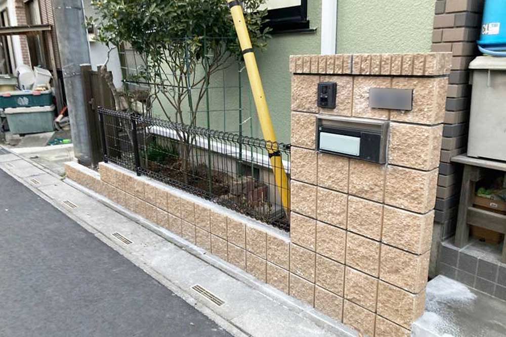 埼玉県川越市　ブロック塀・土間コンクリート改修