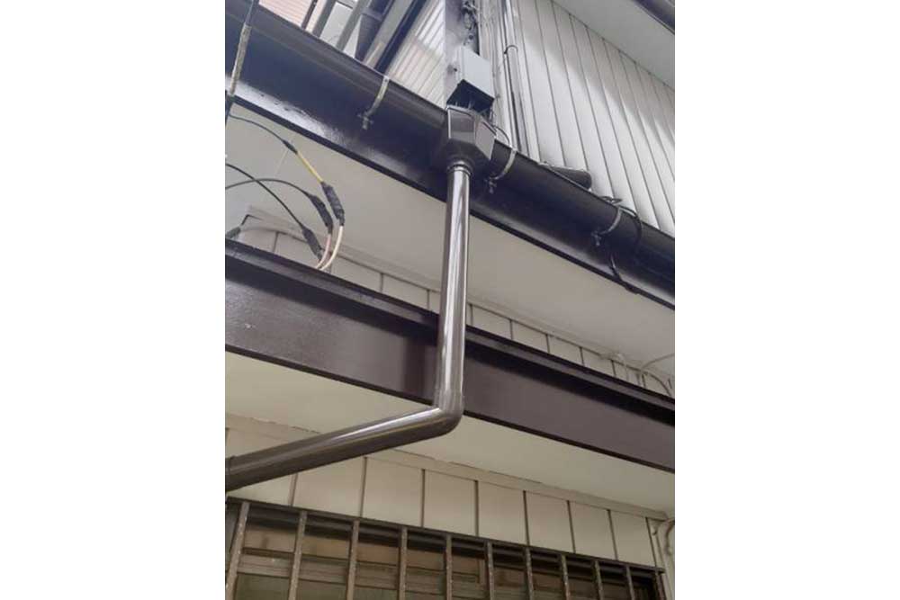 施工後の竪樋