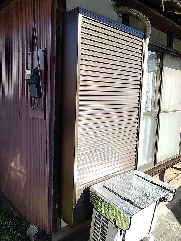 施工後の戸袋・雨戸