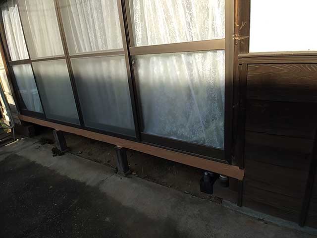 新しく木材取付
