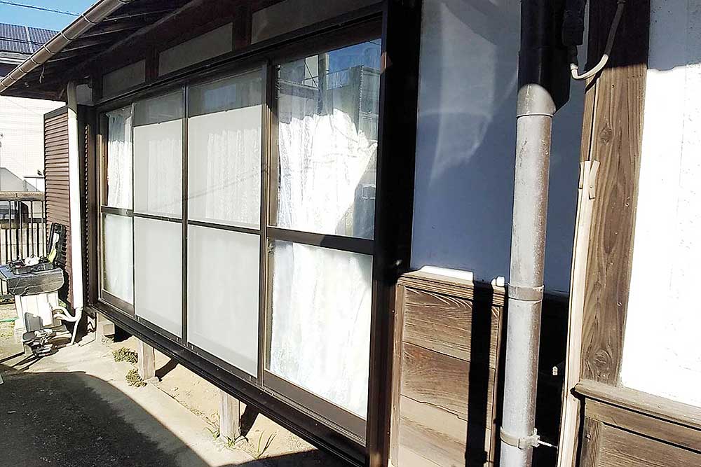 施工後の戸袋・雨戸