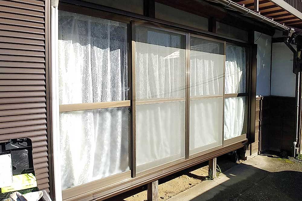 施工後の戸袋・雨戸