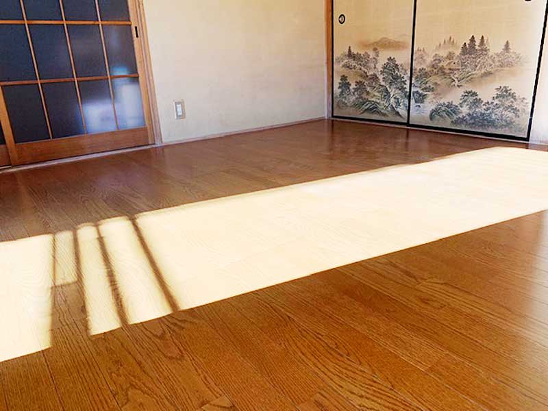 施工後の床