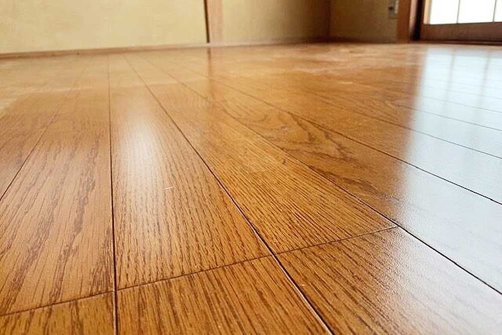 施工後の洋室床
