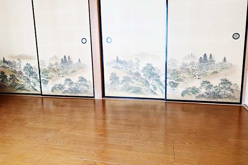 施工後の洋室床