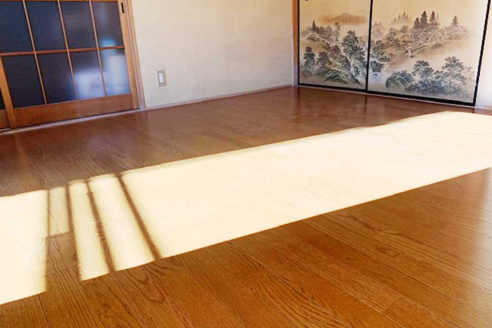 施工後の洋室床