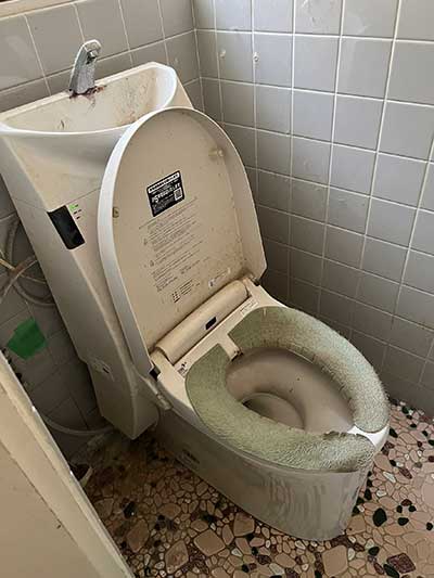 交換前のトイレ