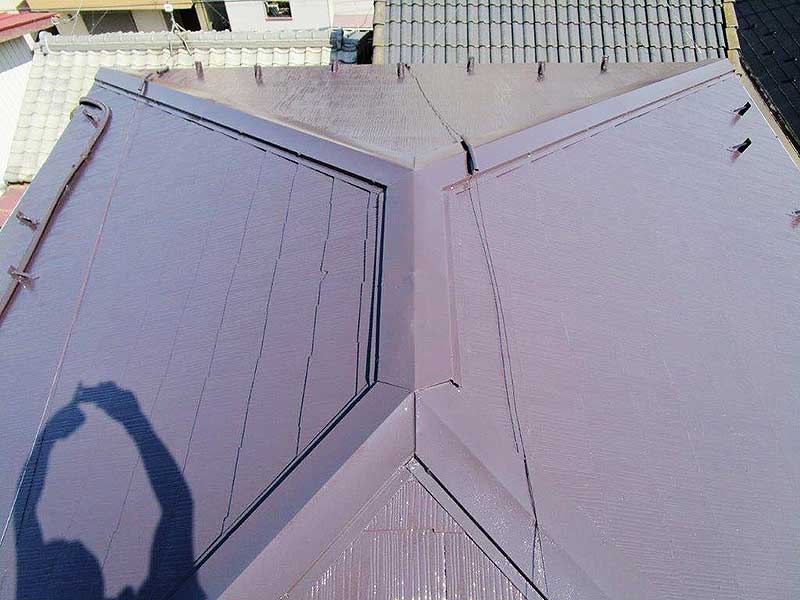 塗装後の屋根