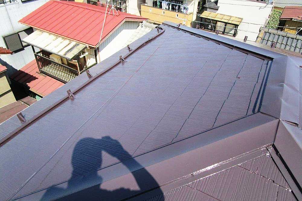 塗装後の屋根