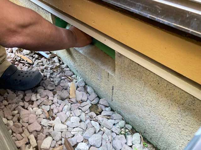 風窓の養生