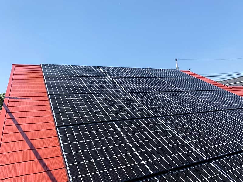 交換後の太陽光パネル