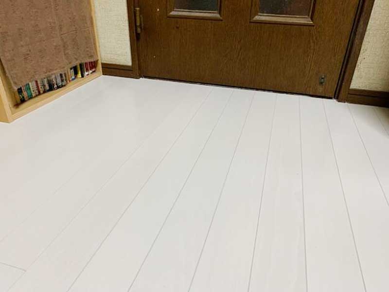 施工後のLDK床