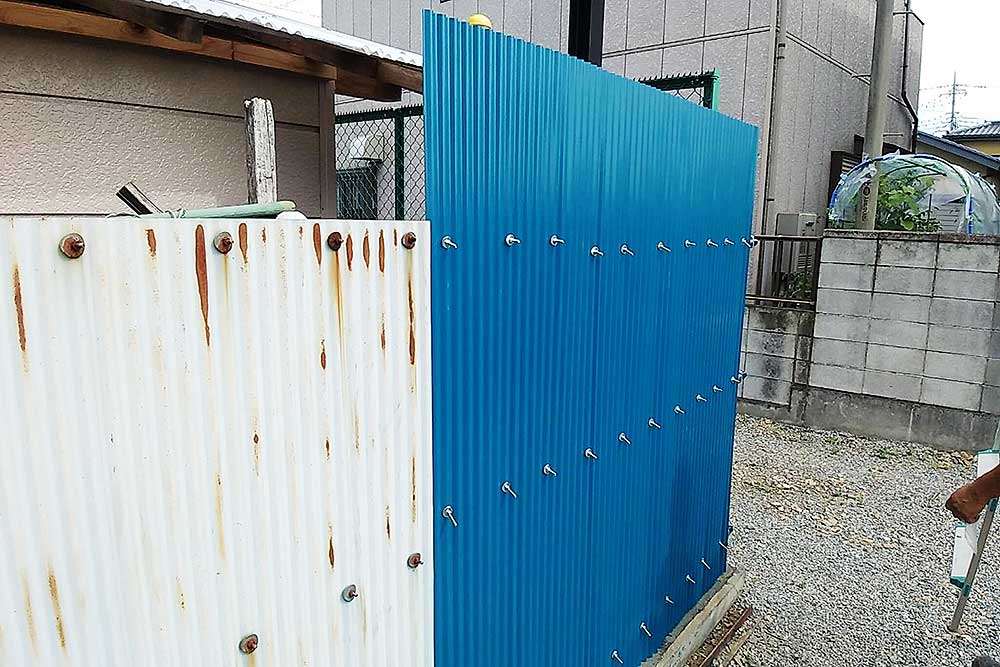 施工後のフェンス