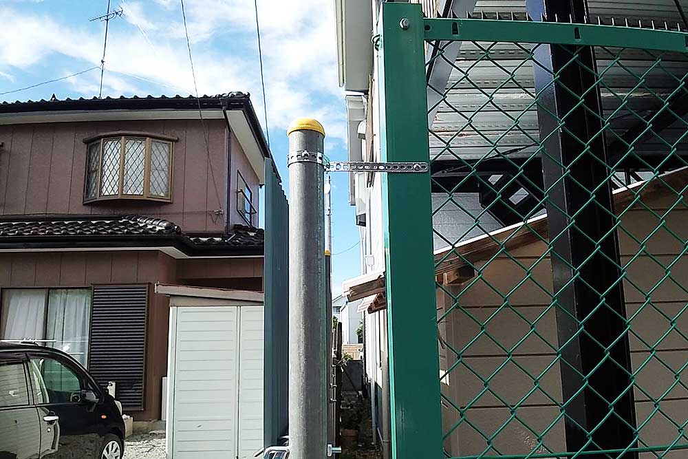 施工後のフェンス
