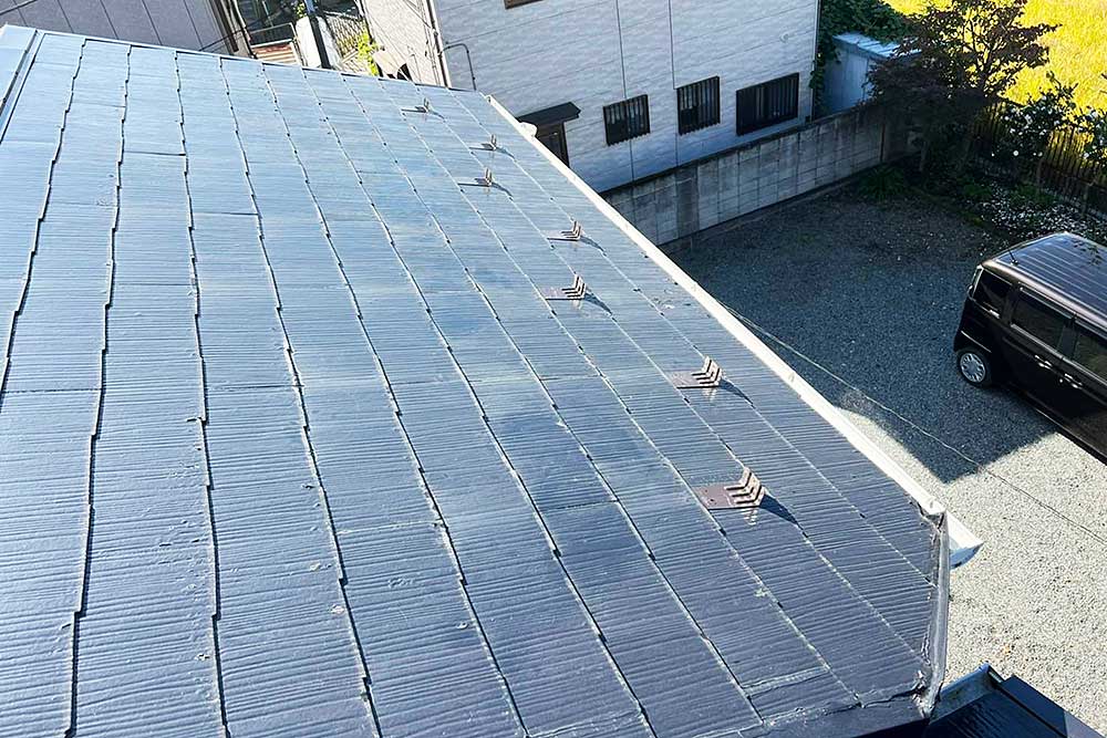 設置後の屋根雪止め