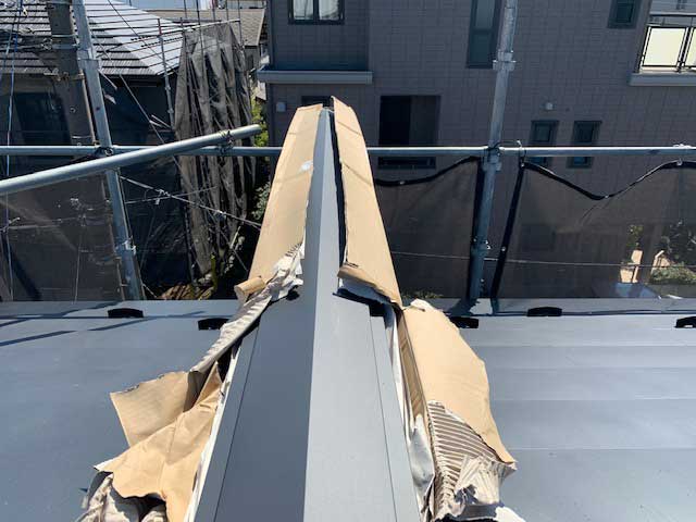 棟包み板金の運び込み