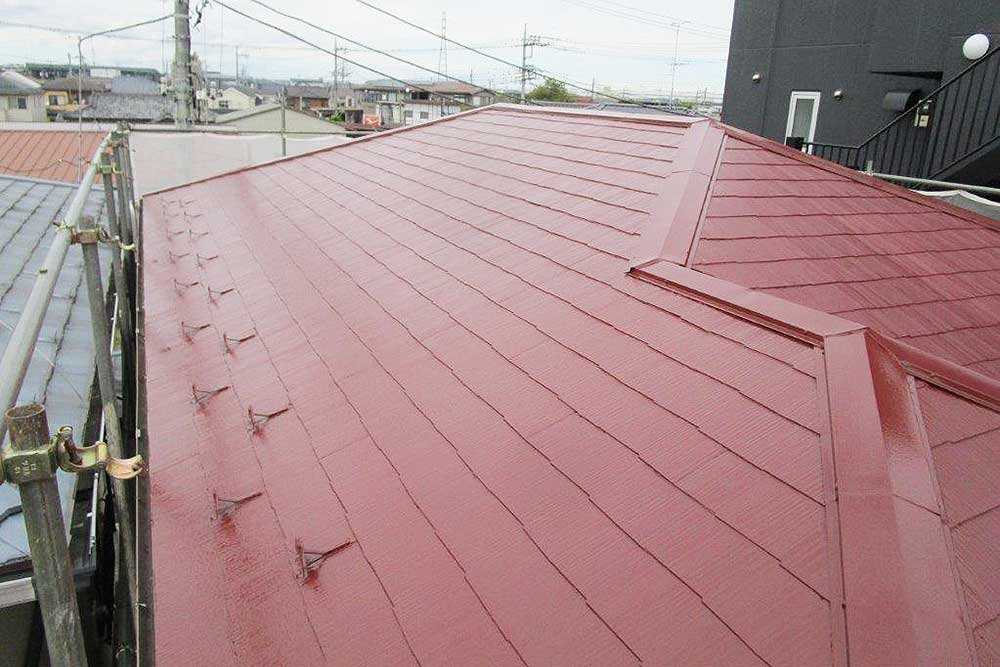 塗装後の屋根
