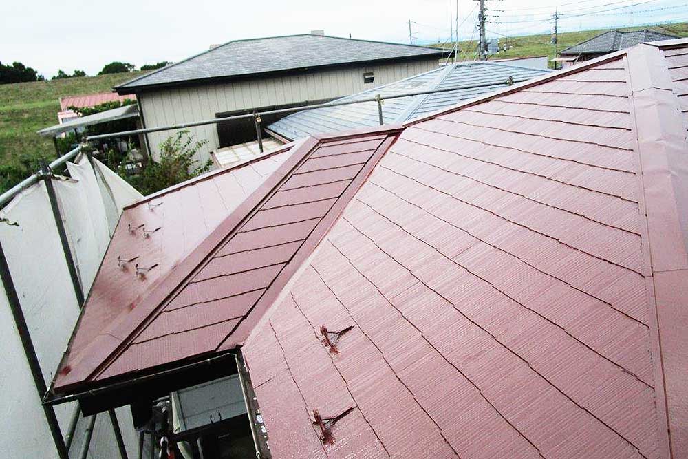 塗装後の屋根