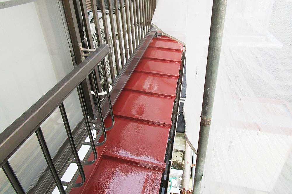 塗装後の下屋根