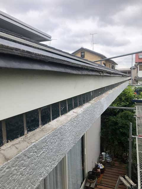 破風板の張付け