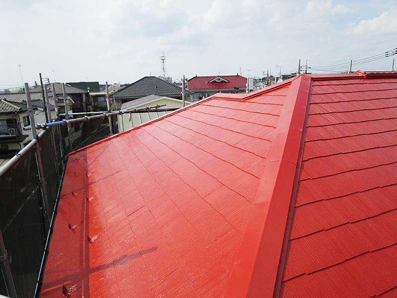 塗装後の屋根