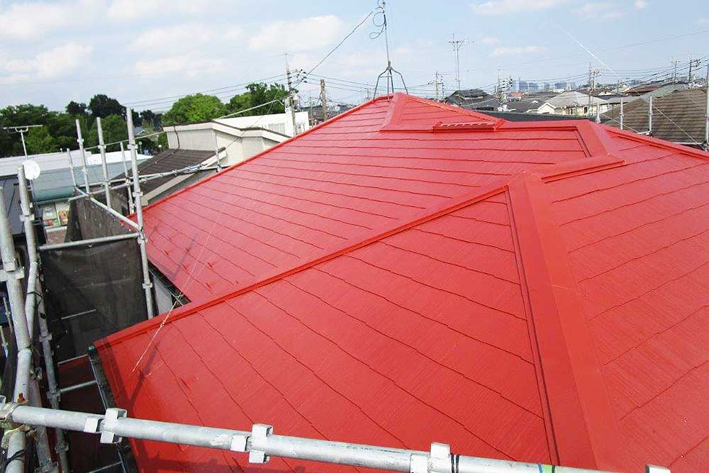 塗装後の屋根