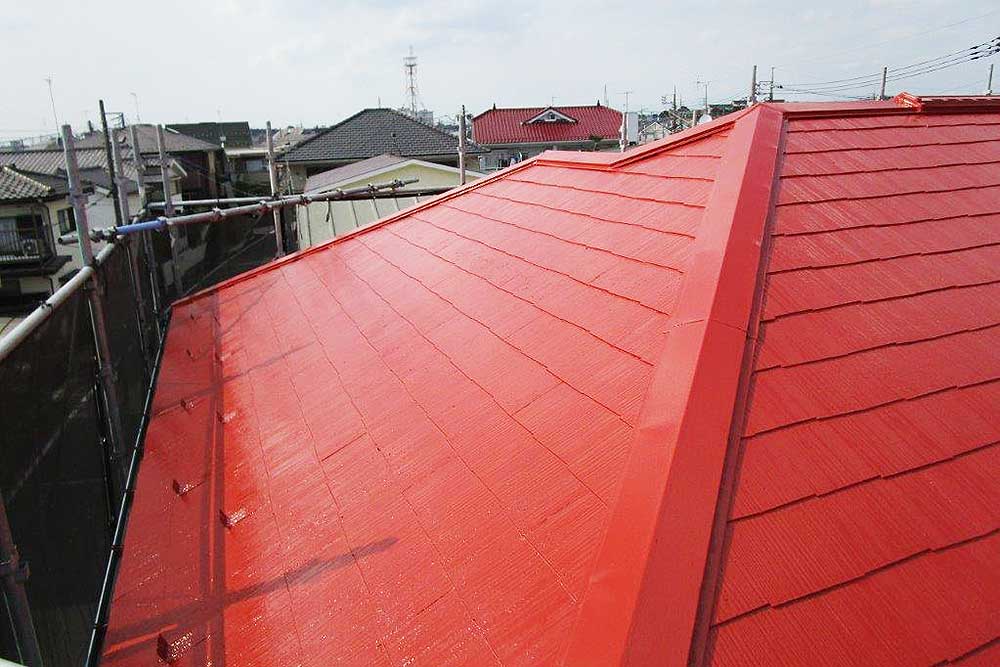塗装後の屋根