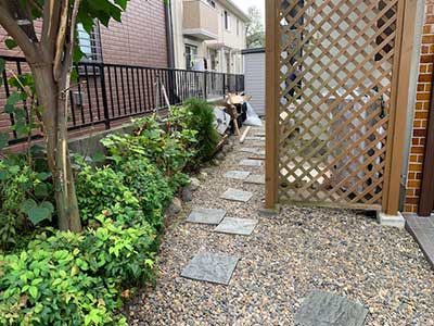 施工前の自転車置き場