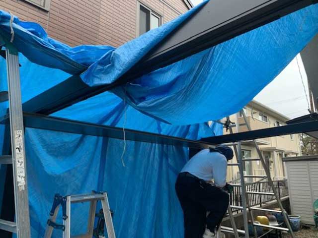 サイクルポート組み立て