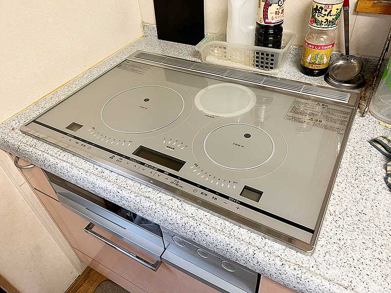 交換後のＩＨクッキングヒーター