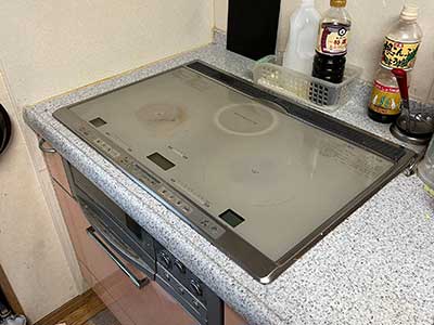 交換前のＩＨクッキングヒーター
