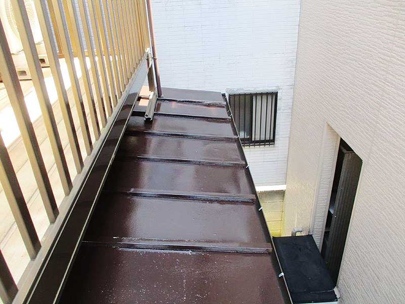 塗装後の下屋根