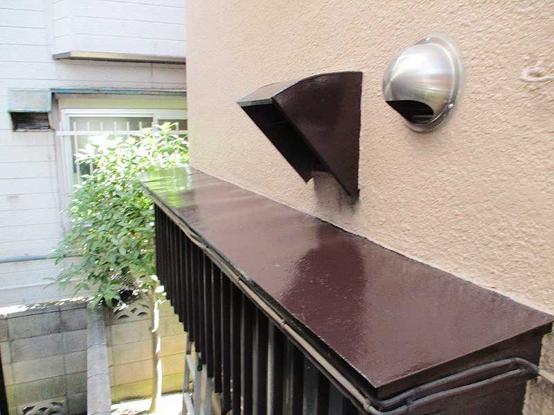 塗装後の霧除け