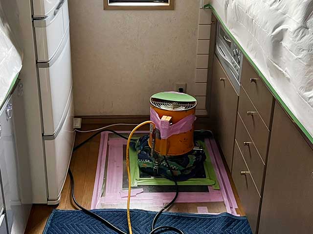 発泡消毒の機械の取り付け