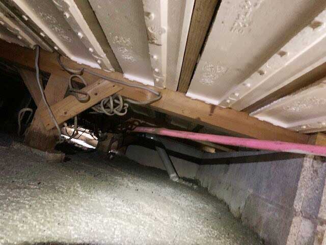 床下を布基礎からベタ基礎工事完了