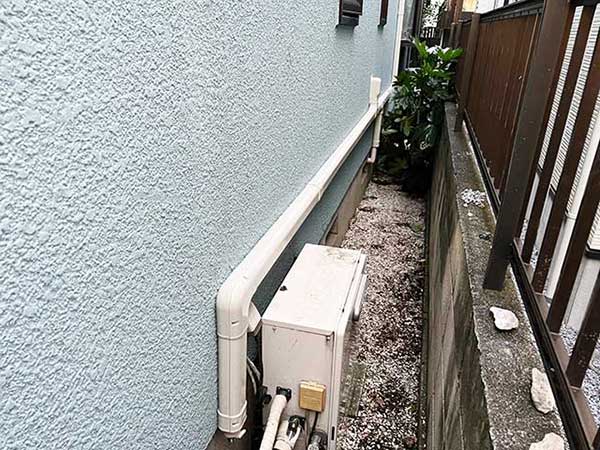 交換後の屋外露出配管