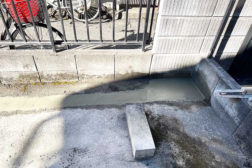 施工後の水道管