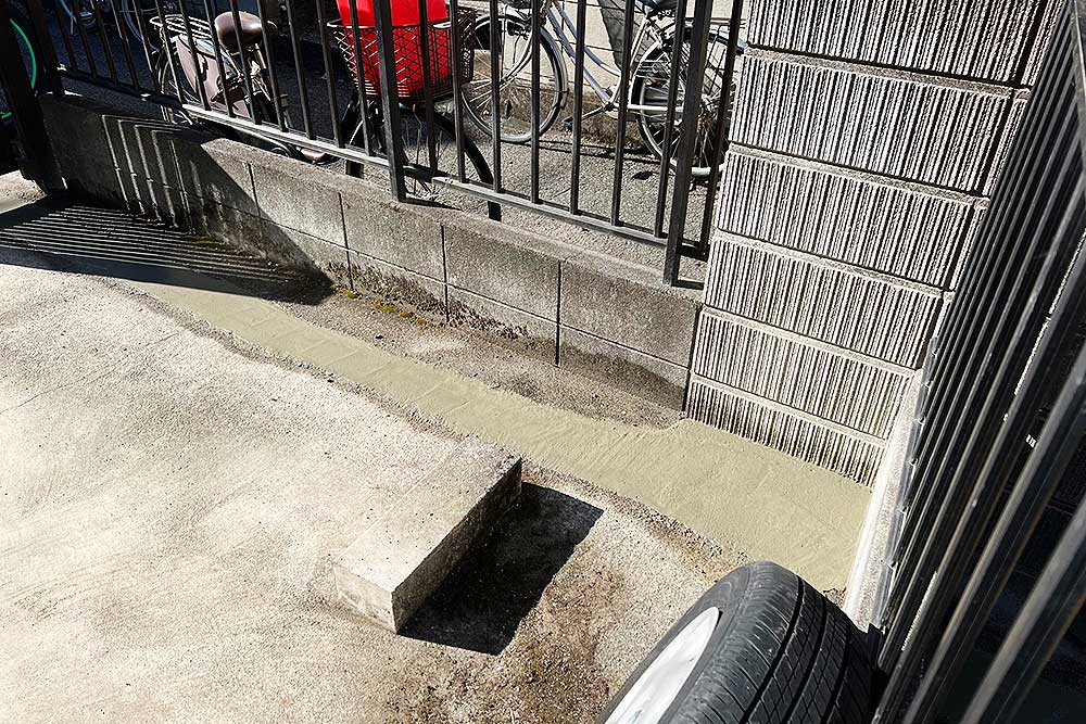 施工後の水道管