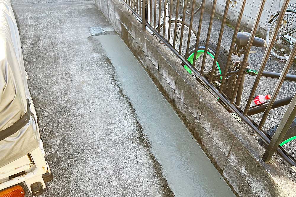 施工後の水道管