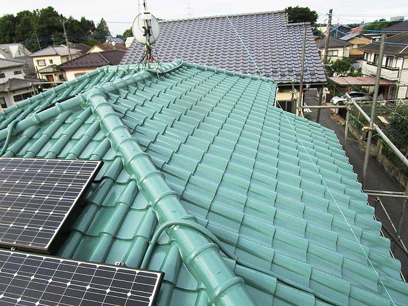 塗装後の屋根