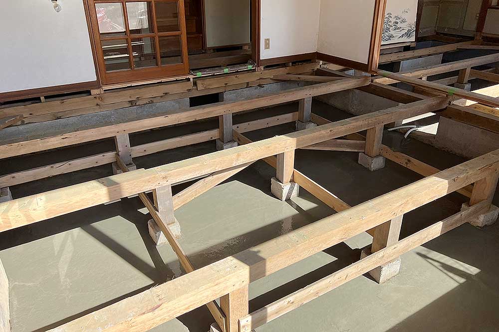 施工後の床下コンクリート