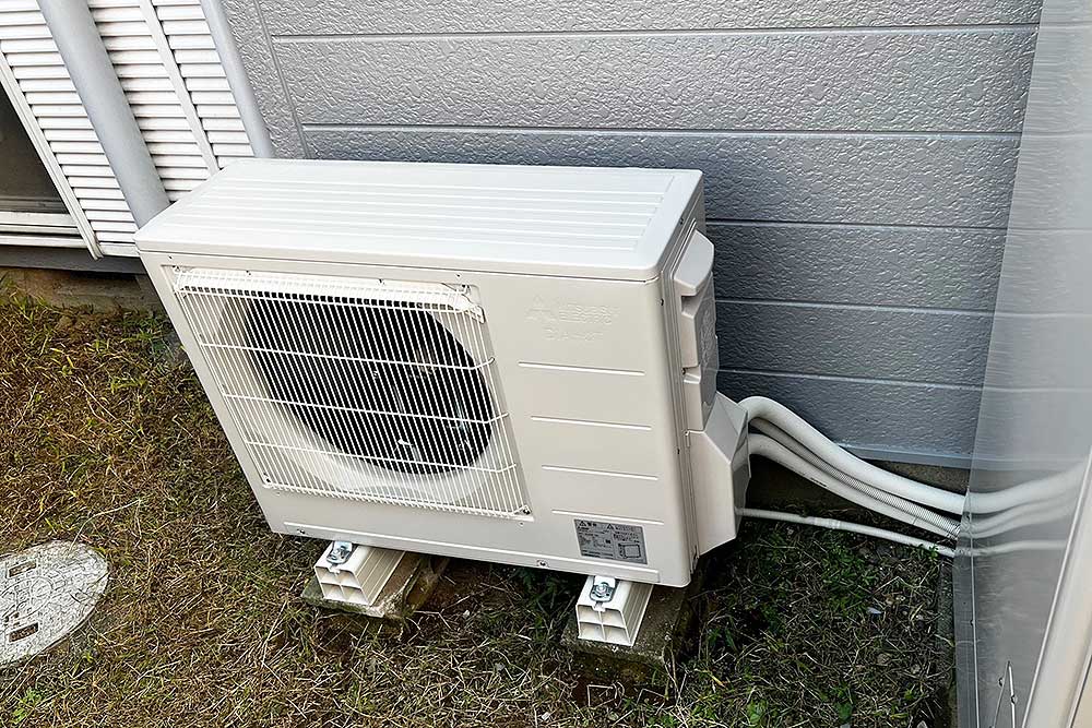 交換後のヒートポンプユニット