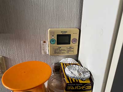 交換前のキッチンリモコン